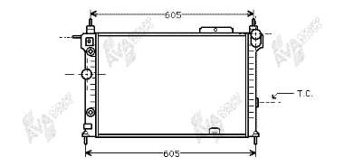 52456308 Opel radiador de esfriamento de motor