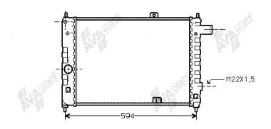 Radiador de esfriamento de motor 37002052 VAN Wezel