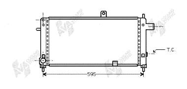 37002054 VAN Wezel radiador de esfriamento de motor