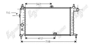 37002064 VAN Wezel radiador de esfriamento de motor