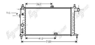 Radiador de esfriamento de motor 37002065 VAN Wezel