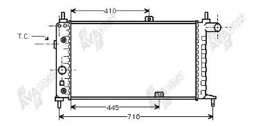 Radiador de esfriamento de motor 37002067 VAN Wezel