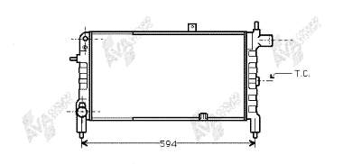 37002074 VAN Wezel radiador de esfriamento de motor