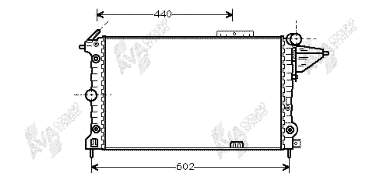 37002120 VAN Wezel radiador de esfriamento de motor