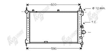 37002127 VAN Wezel radiador de esfriamento de motor