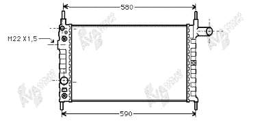 Radiador de esfriamento de motor 37002163 VAN Wezel