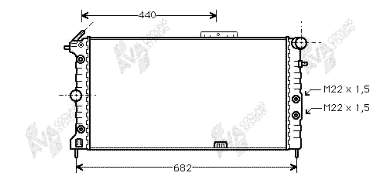 52455192 Market (OEM) radiador de esfriamento de motor