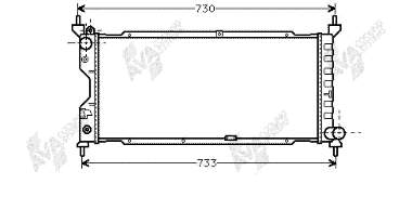 37002185 VAN Wezel radiador de esfriamento de motor