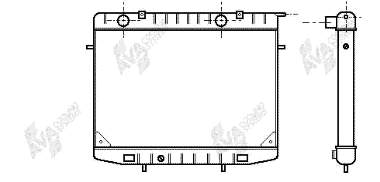 37002188 VAN Wezel radiador de esfriamento de motor