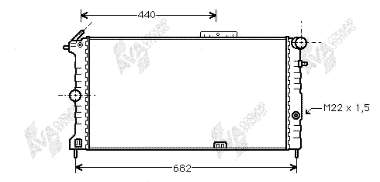 37002190 VAN Wezel radiador de esfriamento de motor