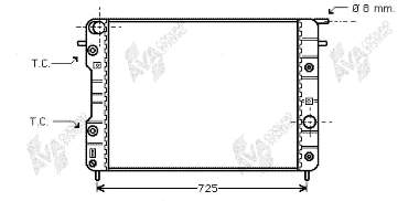 37002202 VAN Wezel radiador de esfriamento de motor