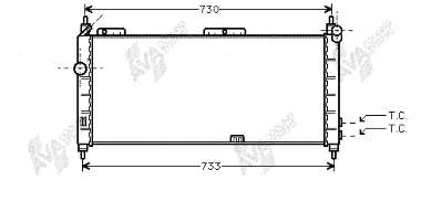 37002203 VAN Wezel radiador de esfriamento de motor