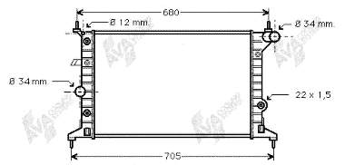 37002219 VAN Wezel radiador de esfriamento de motor