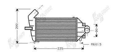 Radiador de intercooler para Opel Astra (F70)