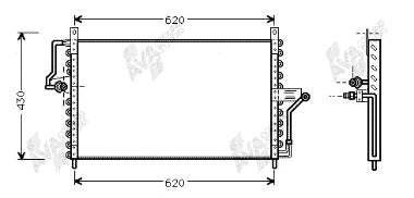 Radiador de aparelho de ar condicionado para Opel Omega (16, 17, 19)