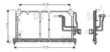 37005224 VAN Wezel radiador de aparelho de ar condicionado