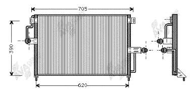 Radiador de aparelho de ar condicionado 37005227 VAN Wezel