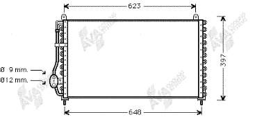 Radiador de aparelho de ar condicionado 37005229 VAN Wezel