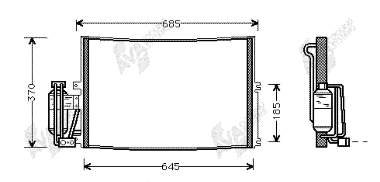 37005241 VAN Wezel radiador de aparelho de ar condicionado