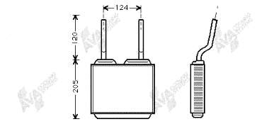 1806116 Opel radiador de forno (de aquecedor)