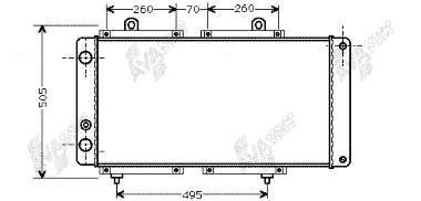 40002033 VAN Wezel radiador de esfriamento de motor