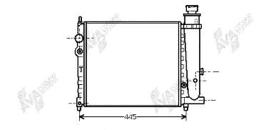 Radiador de esfriamento de motor 40002073 VAN Wezel