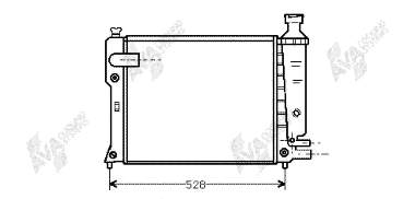 40002092 VAN Wezel radiador de esfriamento de motor