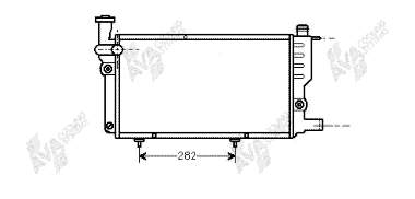 40002095 VAN Wezel radiador de esfriamento de motor