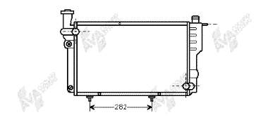 40002096 VAN Wezel radiador de esfriamento de motor