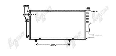 40002099 VAN Wezel radiador de esfriamento de motor