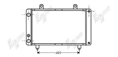 40002112 VAN Wezel radiador de esfriamento de motor