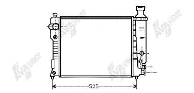 40002124 VAN Wezel radiador de esfriamento de motor