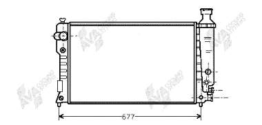 40002125 VAN Wezel radiador de esfriamento de motor