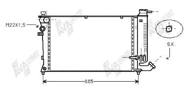 Radiador de esfriamento de motor 40002142 VAN Wezel