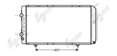 40002146 VAN Wezel radiador de esfriamento de motor