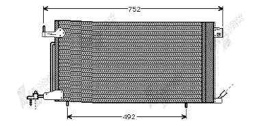 40005187 VAN Wezel radiador de aparelho de ar condicionado