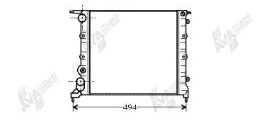 43002042 VAN Wezel radiador de esfriamento de motor