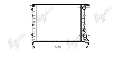 43002043 VAN Wezel radiador de esfriamento de motor