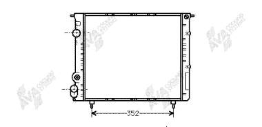 43002053 VAN Wezel radiador de esfriamento de motor