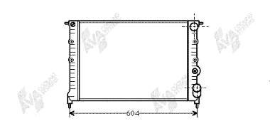 Radiador de esfriamento de motor 43002108 VAN Wezel