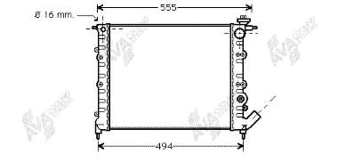 43002109 VAN Wezel radiador de esfriamento de motor