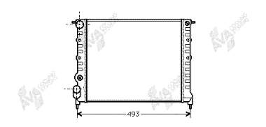 43002118 VAN Wezel radiador de esfriamento de motor