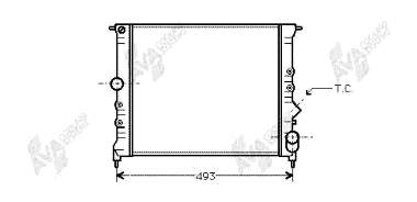 Radiador de esfriamento de motor 43002119 VAN Wezel