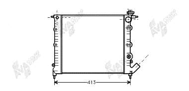 43002120 VAN Wezel radiador de esfriamento de motor