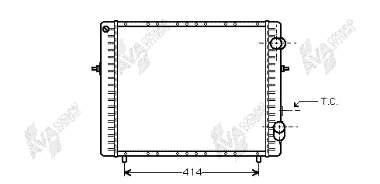 43002128 VAN Wezel radiador de esfriamento de motor