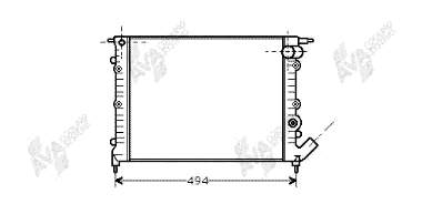 43002132 VAN Wezel radiador de esfriamento de motor