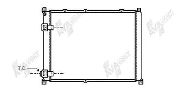 Radiador de esfriamento de motor 43002140 VAN Wezel