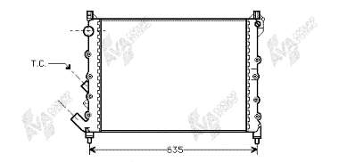 43002164 VAN Wezel radiador de esfriamento de motor