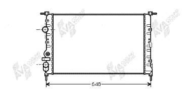 43002198 VAN Wezel radiador de esfriamento de motor