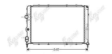 43002199 VAN Wezel radiador de esfriamento de motor